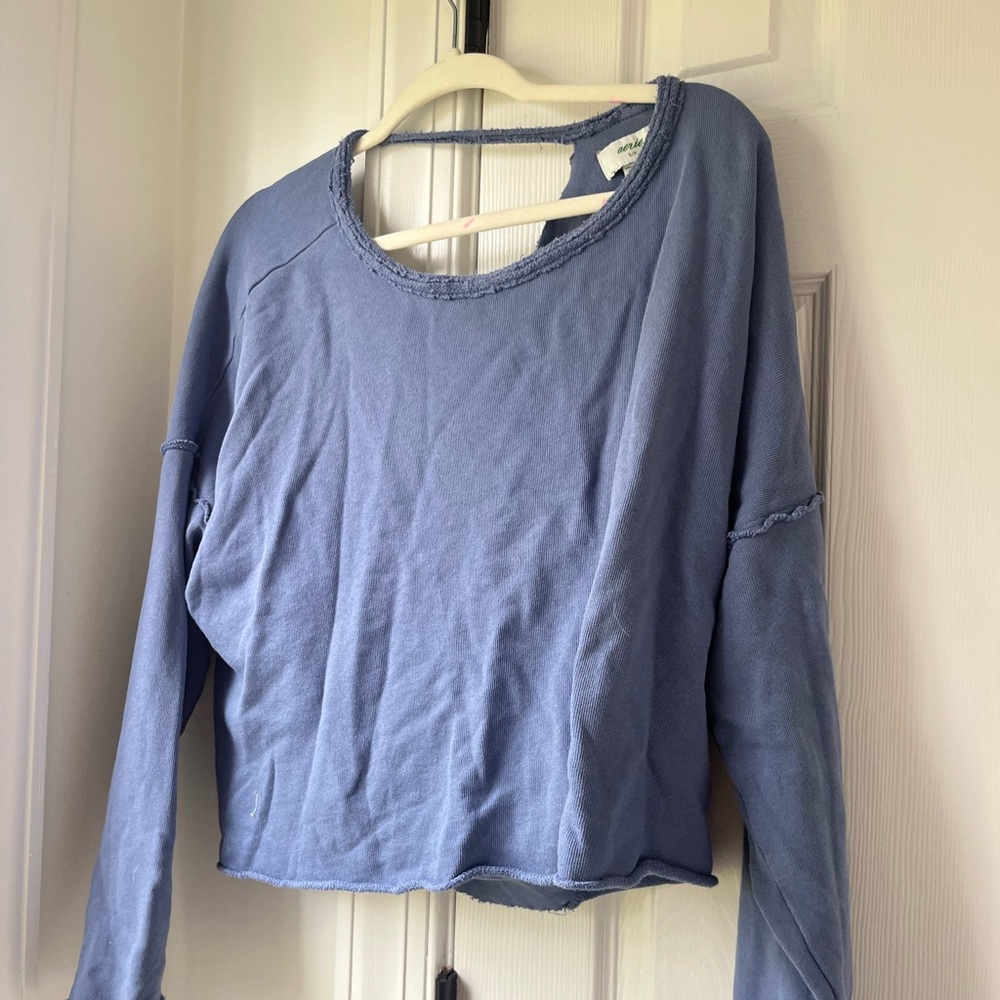 Aerie Women's Blue Long Sleeve Top